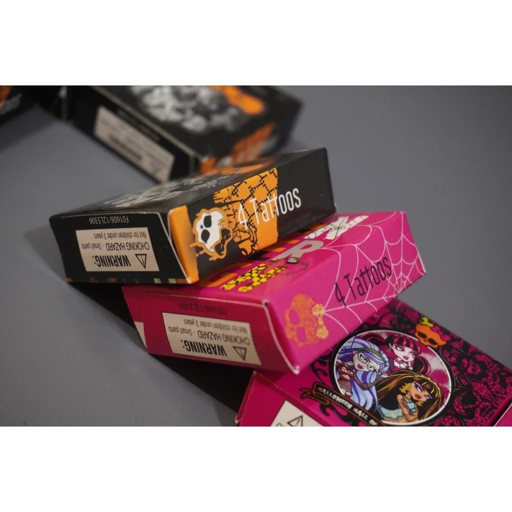 Lot of 8 Monster High Temporary Tattoos Mini Boxes Halloween Party Favors G1
